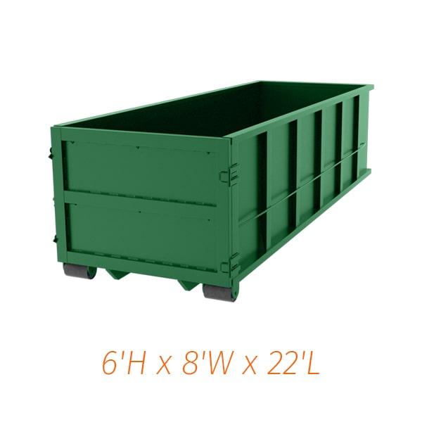 we offer flexible rental periods for our thirty-yard dumpsters